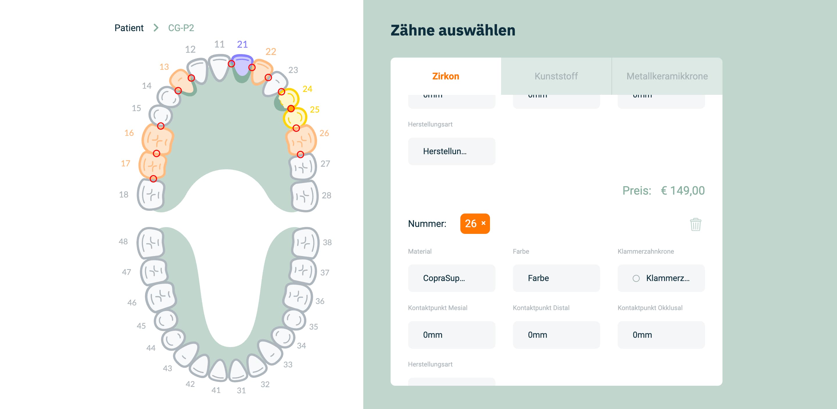 Screenshot der Website von ConfiyaSmile